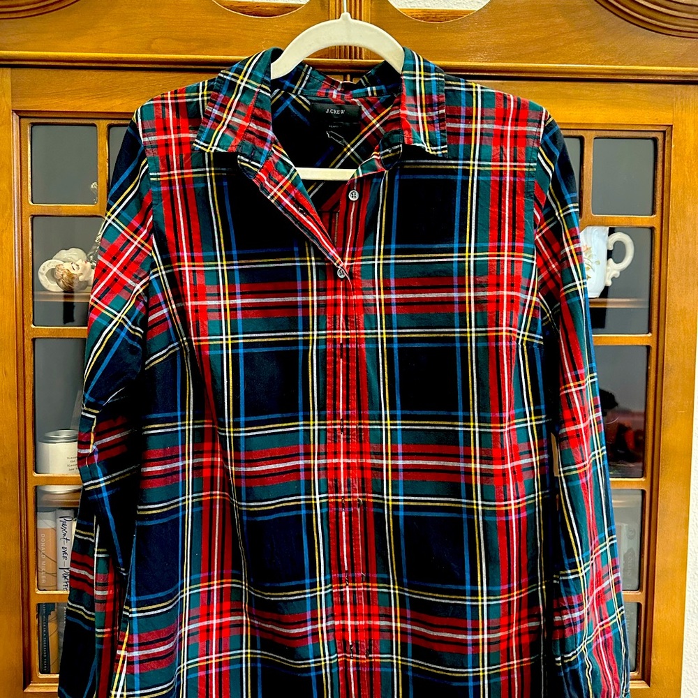 J Crew plaid shirt